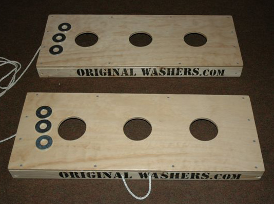 Washers Toss Game Set from a top view