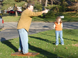 Washers Game Tossing Action Outdoors