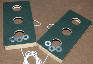 Travel Washers Toss Game - Three Hole Version